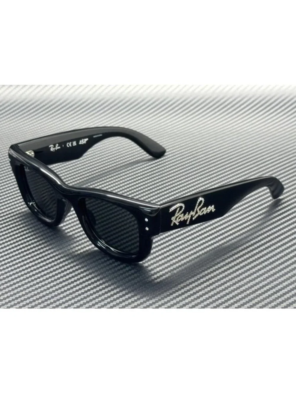 New Ray-Ban Men Black Strass Sunglasses 47-23-145
